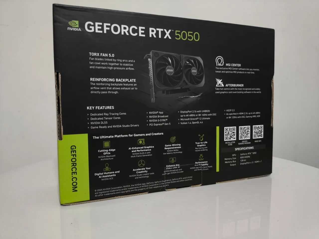 Placa de vídeo NVidia RTX 5050 MSI Shadow 2X 8GB. - Foto 2
