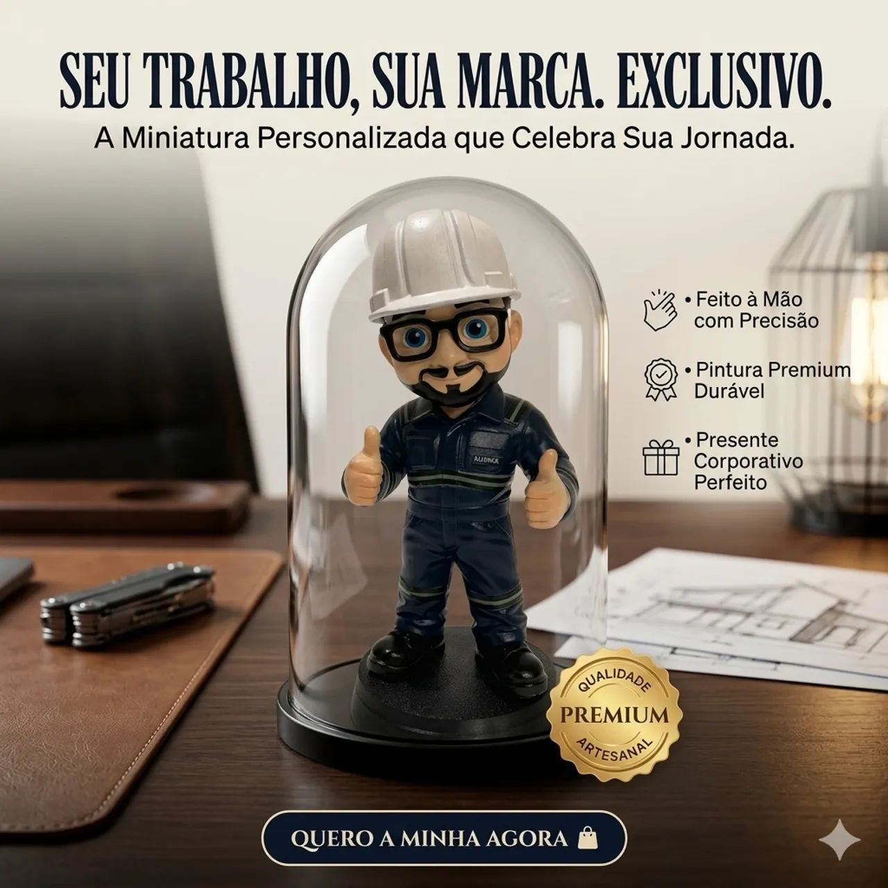 Sua Miniatura 3D Personalizada *Pintado* - Acabamento Premium!