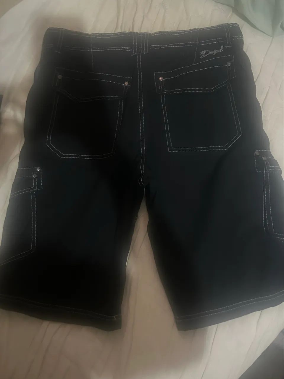 bermuda cargo jeans,preta. Nova, nunca usada. - Foto 2