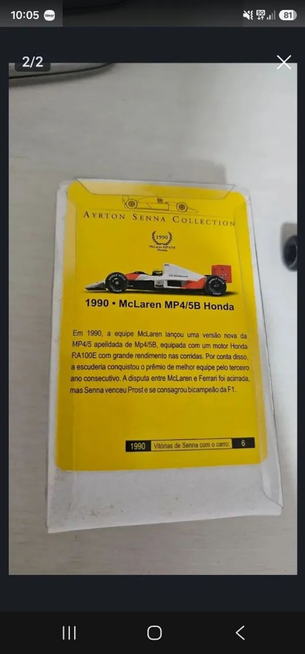 Miniatura Ayrton Senna.  - Foto 2