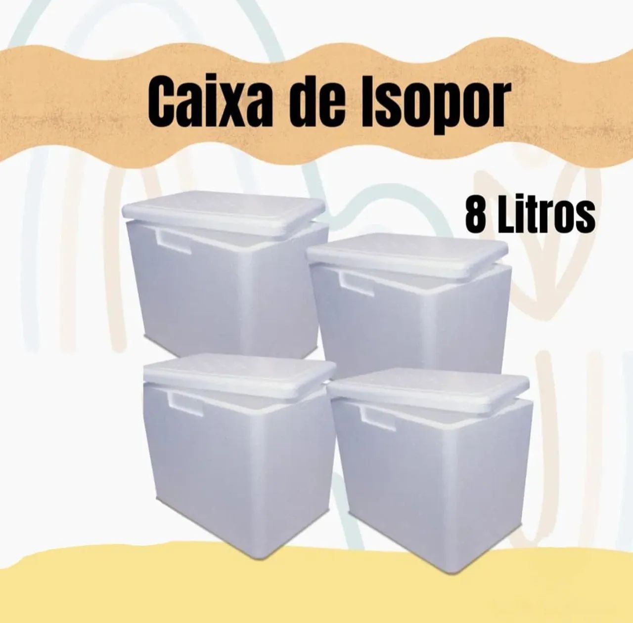 Kit com 10 caixas de isopor 8 litros 