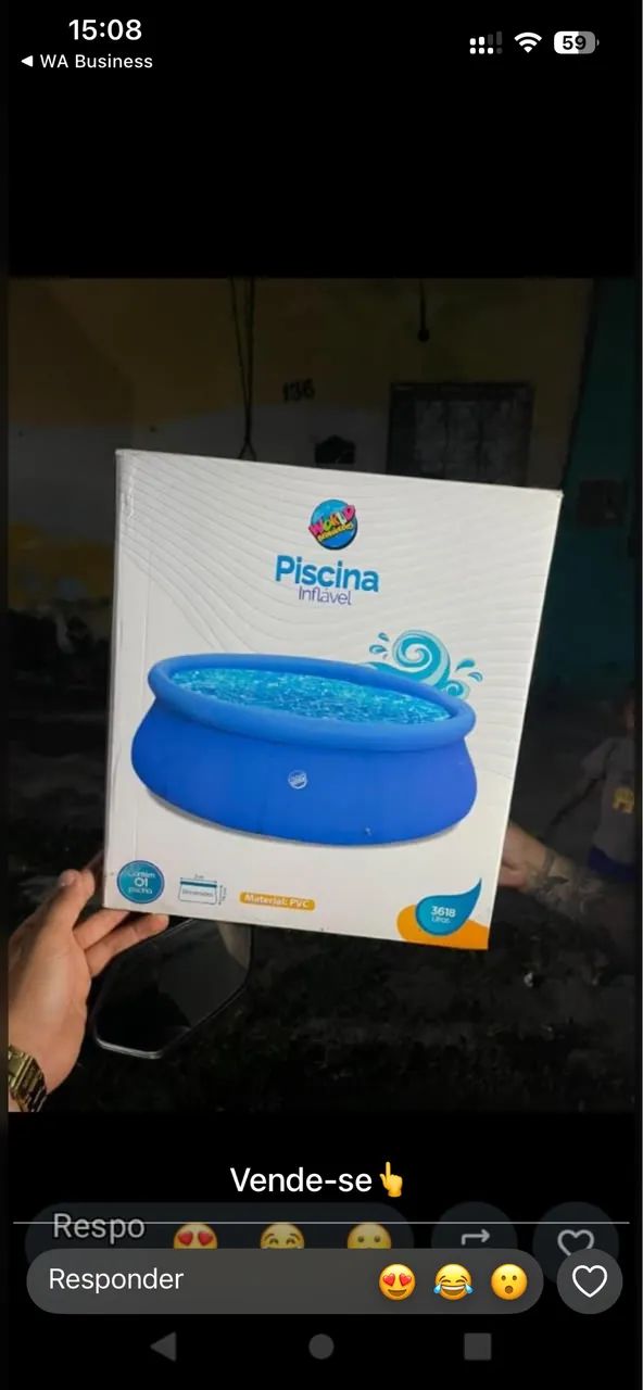 Piscina quase 4 mil litros 