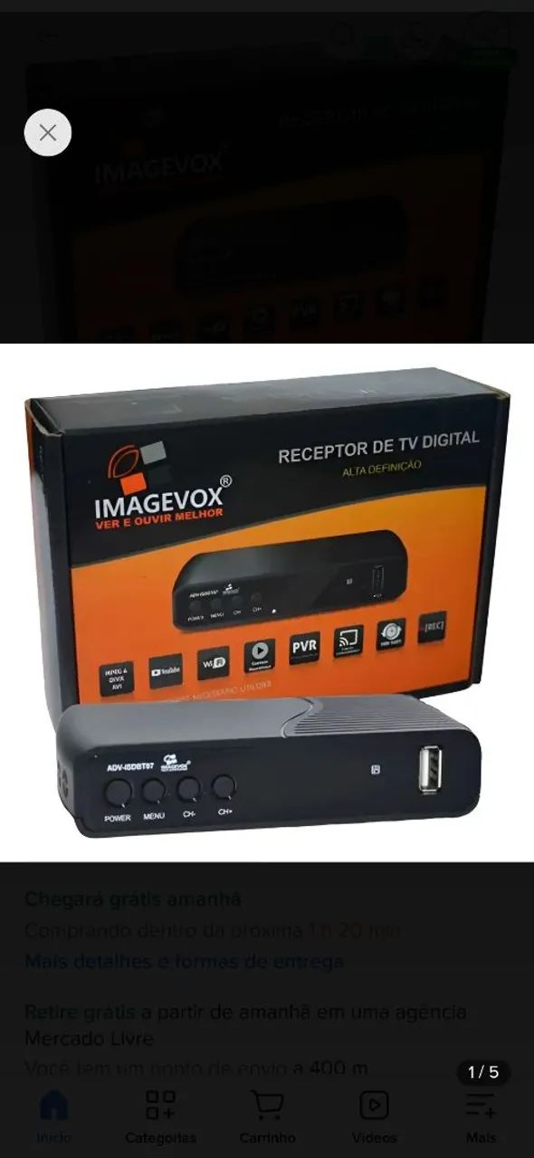 Conversor Tv digital Hd Imagevox Adv-isdbt07