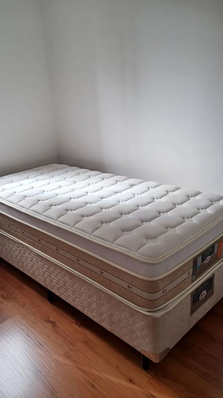 Cama Box + Colchão Silvério Star Solteiro Air Pocket Castor - Foto 5