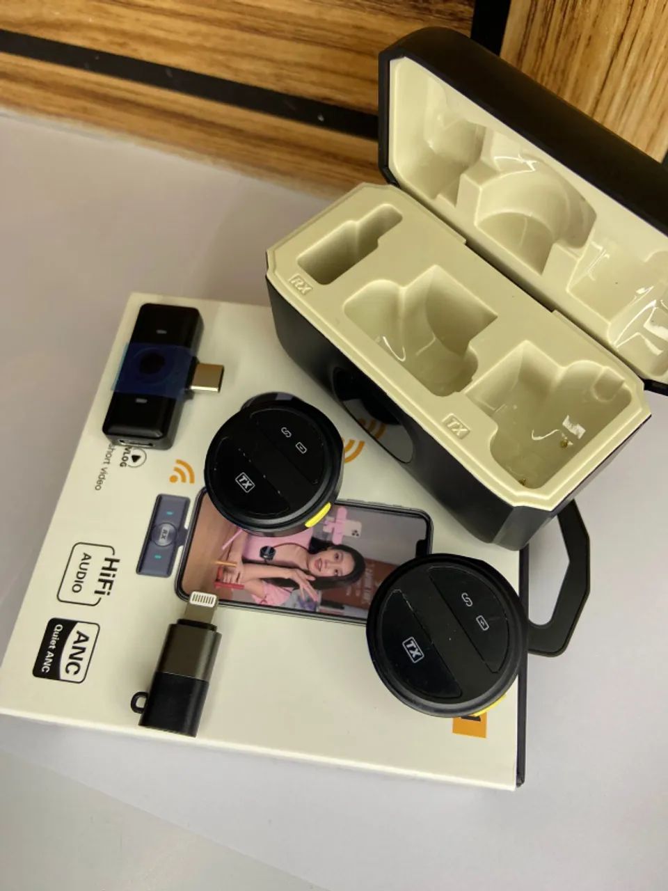 Microfone de Lapela sem Fio Magnético IOS SX21 an8