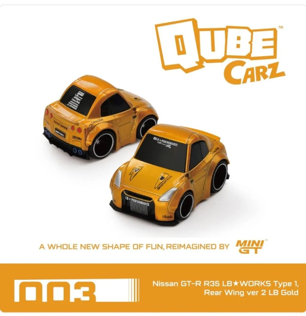 MINI GT Qube Carz R35GT-R 東京オートサロン限定 非売品 MINI GT Tooned Qube Carz 003 Nissan GT-R R35 (Lacrada) - Hobbies e