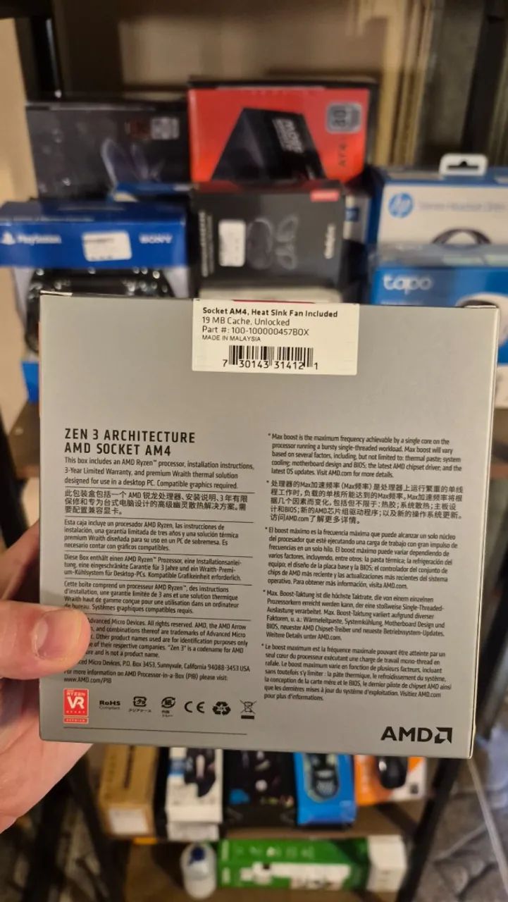Processador Ryzen 5 5500, 6 núcleos, 12 threads, 4.2GHz Turbo