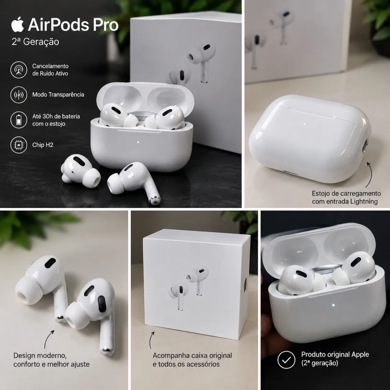 AirPods Pro 2ª Geração ? R$ 600 - Fones de Ouvido - Setor Bueno