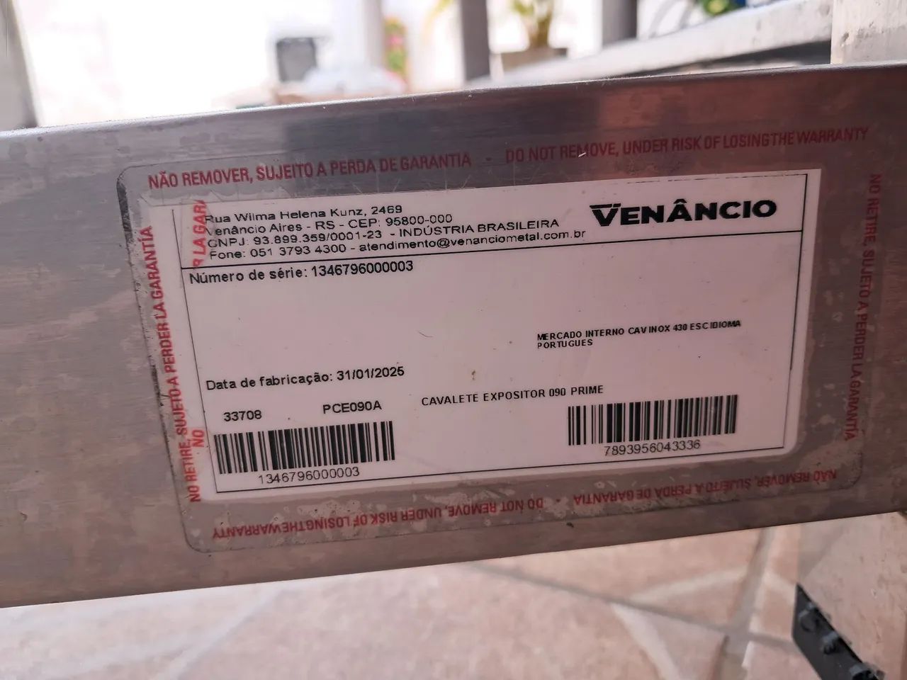 Cavalete mesa bancada Venâncio Aço Inox - Foto 3
