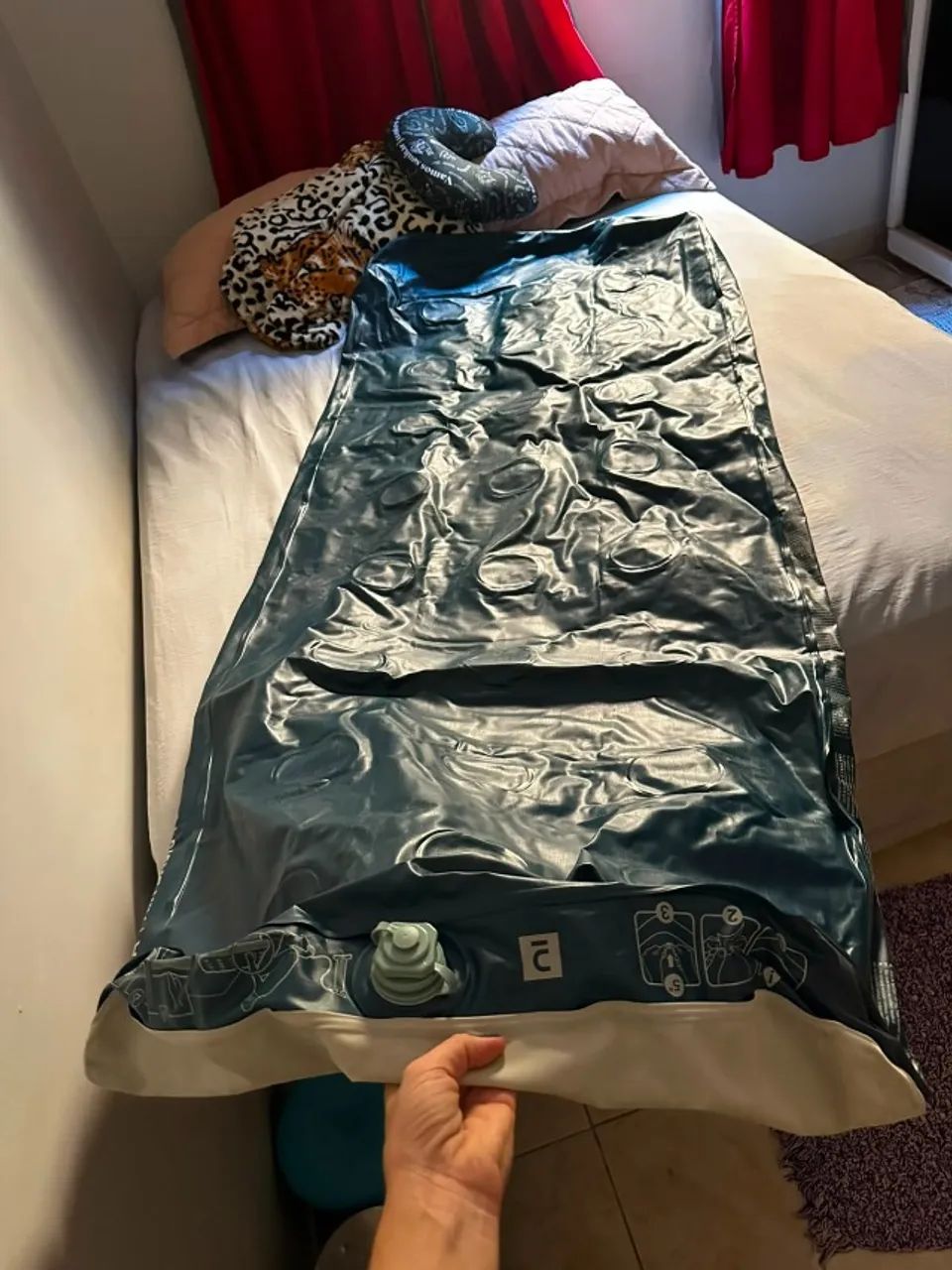 COLCHÃO DE AR QUECHUA AIR BASIC 70 + BOMBA MANUAL INTEX - Foto 5