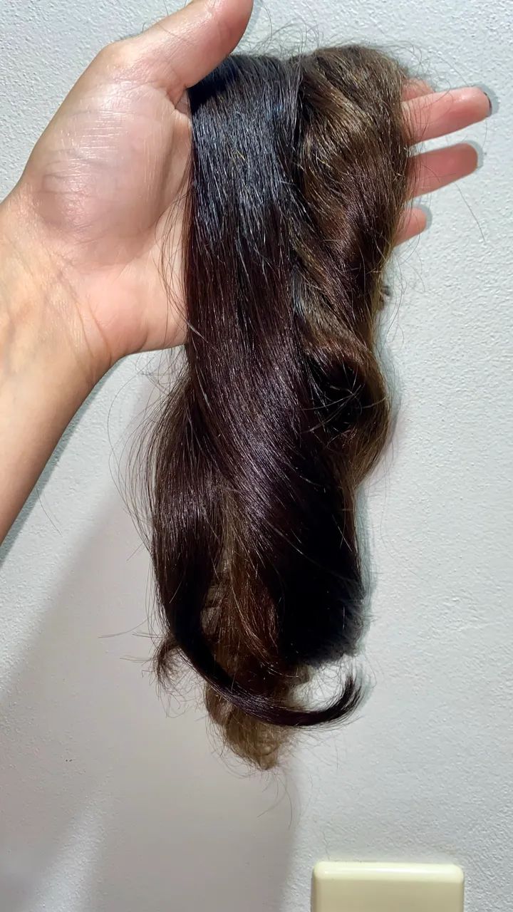 Cabelo Humano Brasileiro Premium 40cm - 100g | Castanho Natural