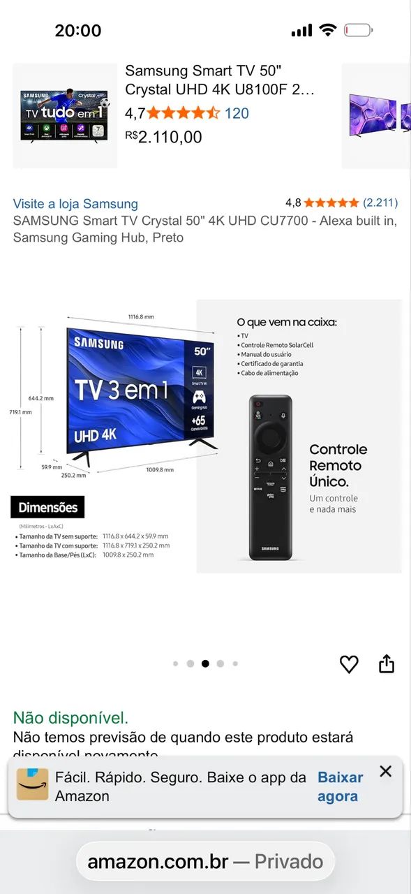 TV Samsung 50 polegadas  - Foto 5