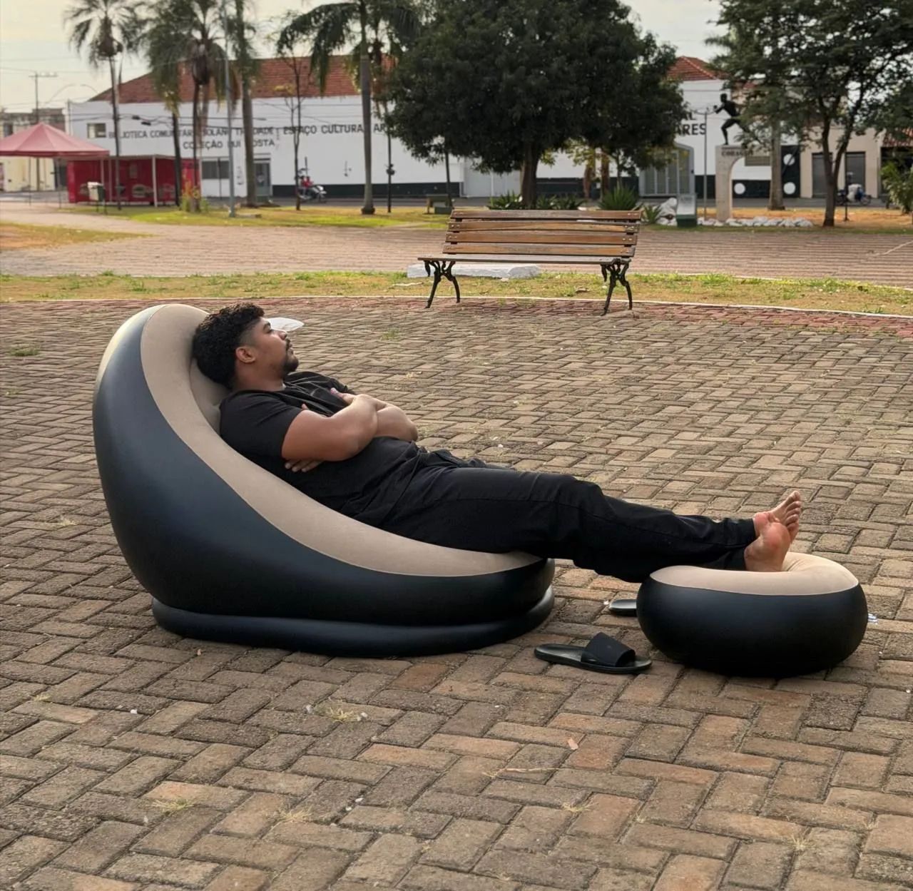 Puff Gigante super confortável Inflável a pronta entrega - Foto 2