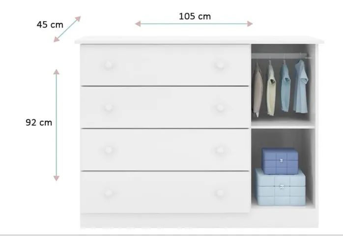 Guarda roupa e comoda - Quarto infantil - NOVO  - Foto 3