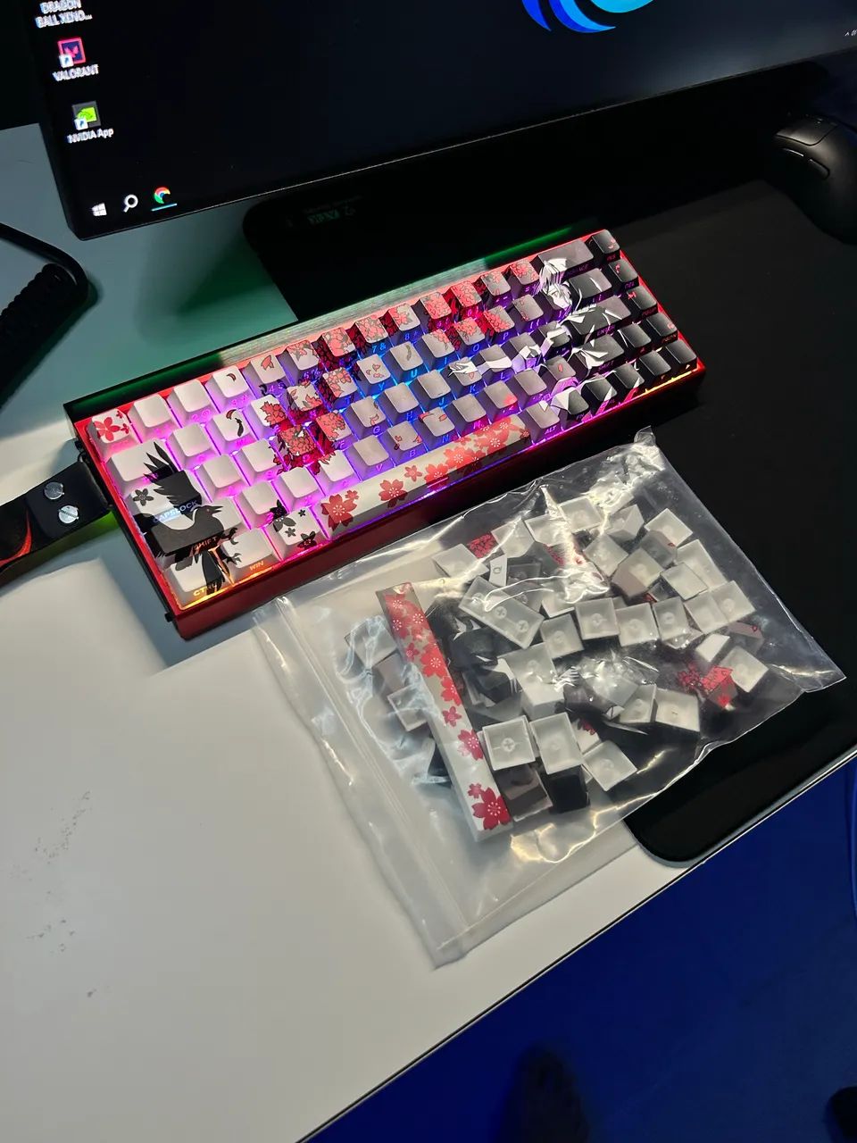 KIT KEYCAPS SAKURA PBT (novo) - Foto 5