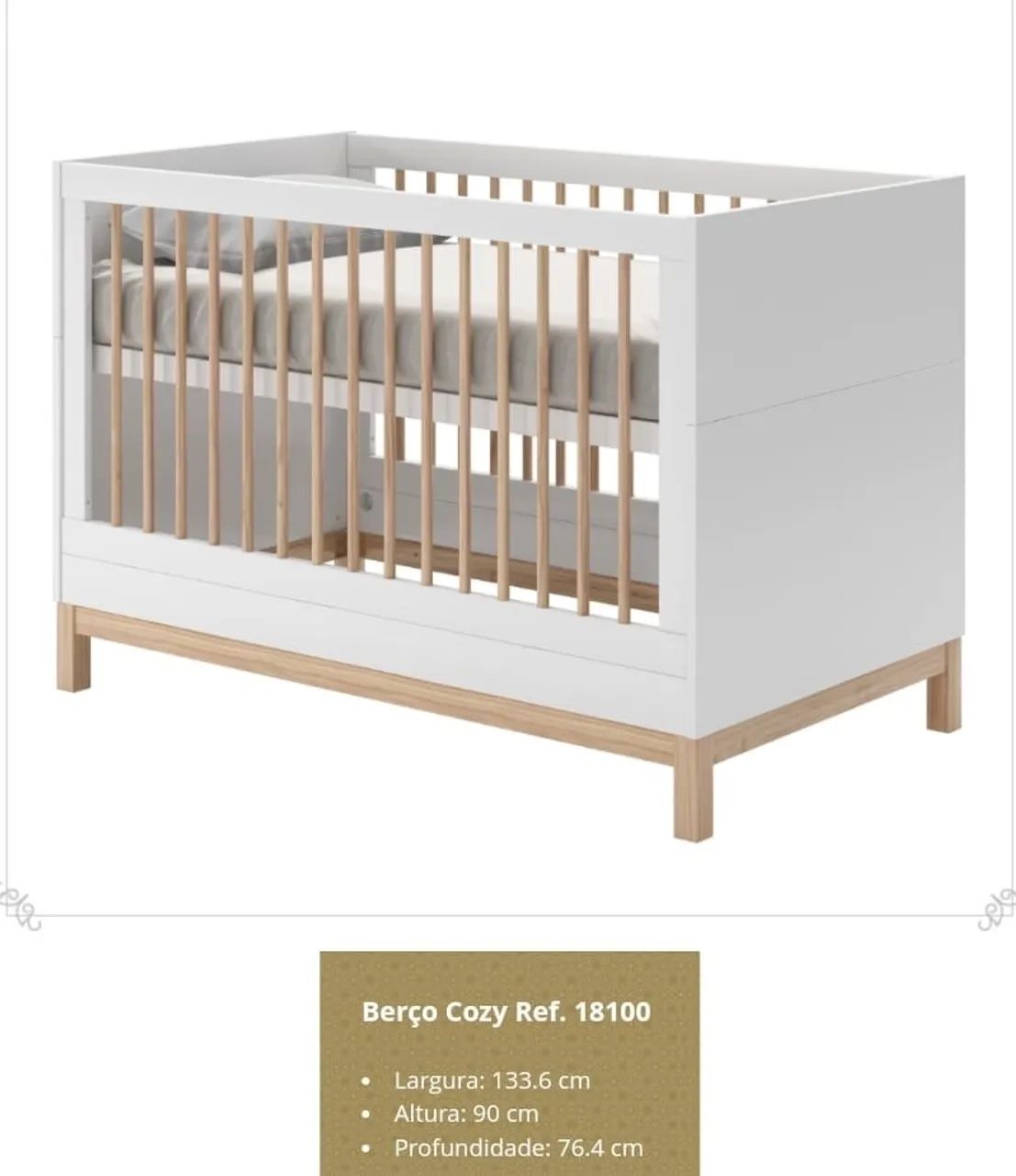 ? Berço que vira mini cama + colchão  - Foto 4