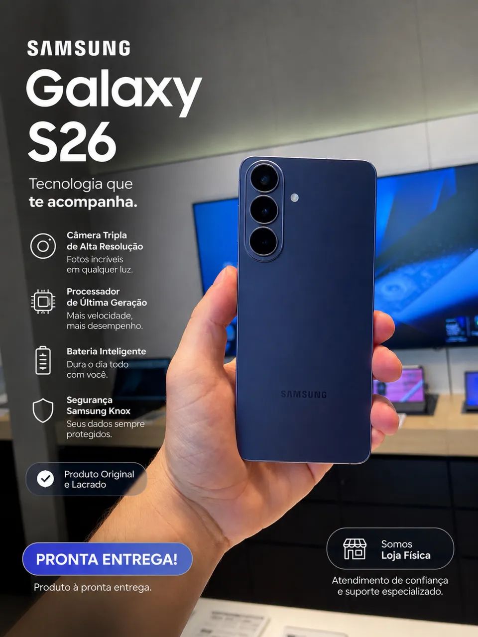 S26 256GB + Pós de 100GB CLARO 