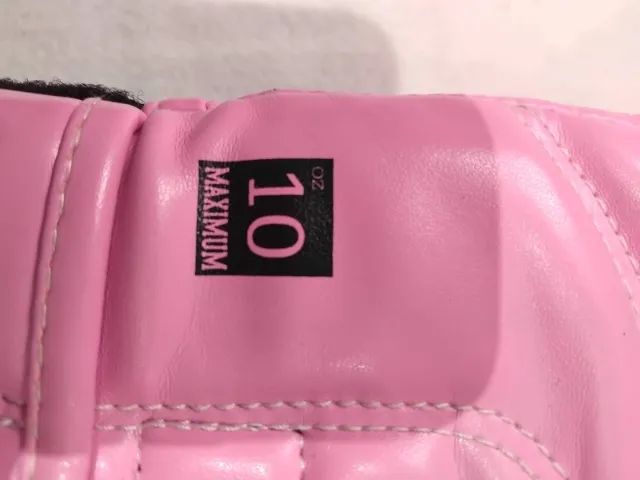 Par de Luvas de Boxe/Muay Thai Maximum Boxing Rosa - Conservadas - Foto 5
