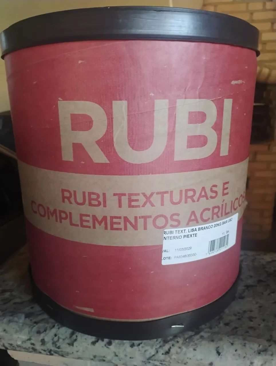 R$ 50,00 TEXTURA LISA RUBI BRANCA 20 KG.