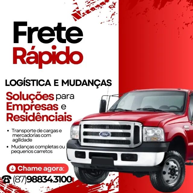 FRETE RÁPIDO, SEGURO E COM PREÇO JUSTO  