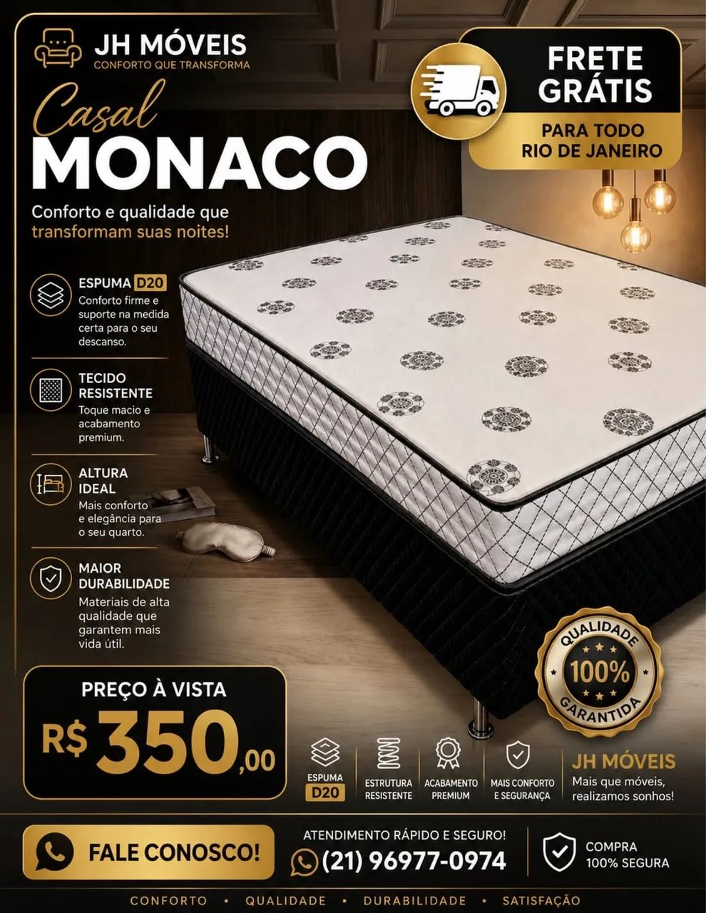 CAMA BOX CASAL MÔNACO 