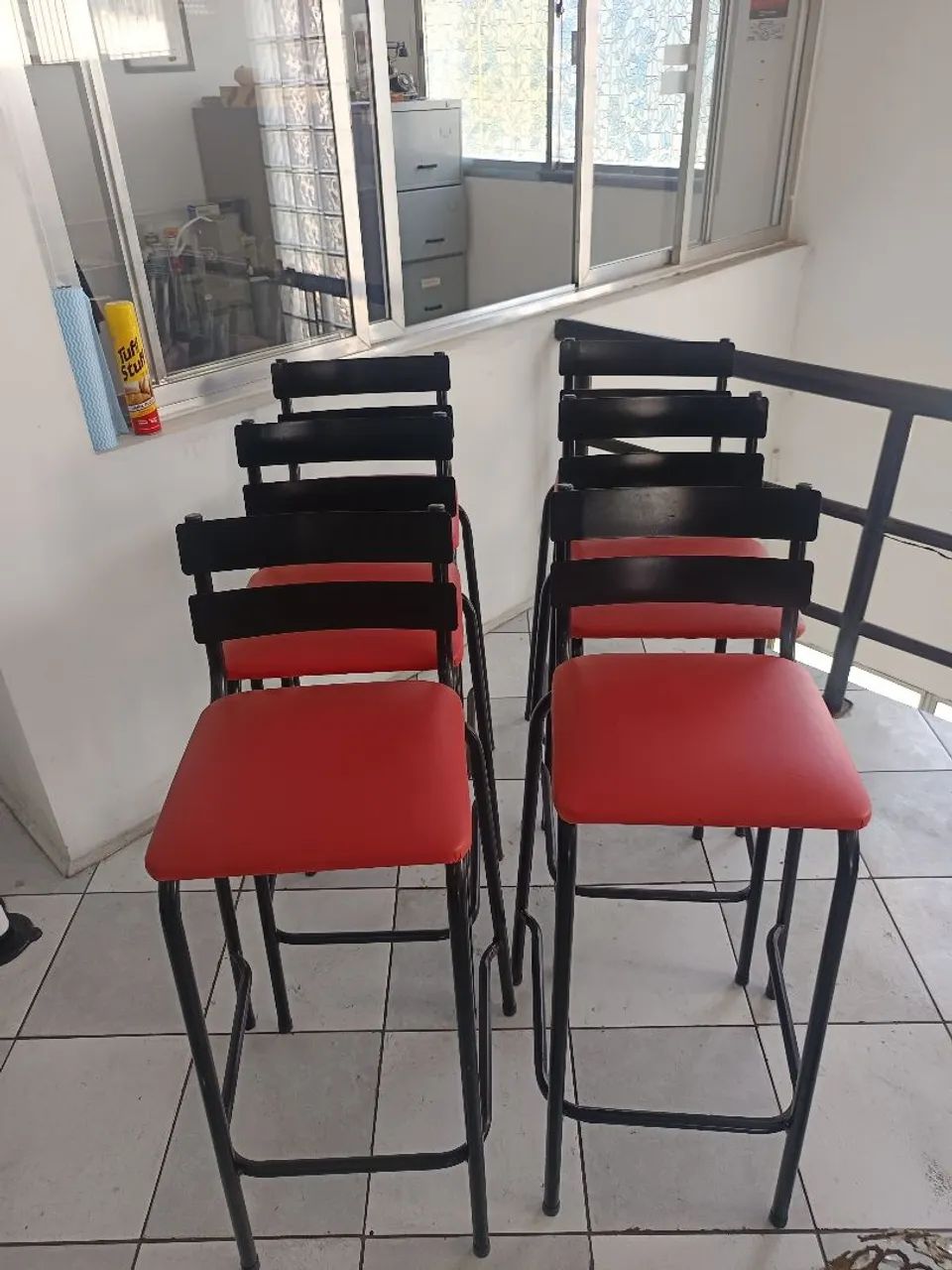 6 banquetas de ferro com encosto  - Foto 4