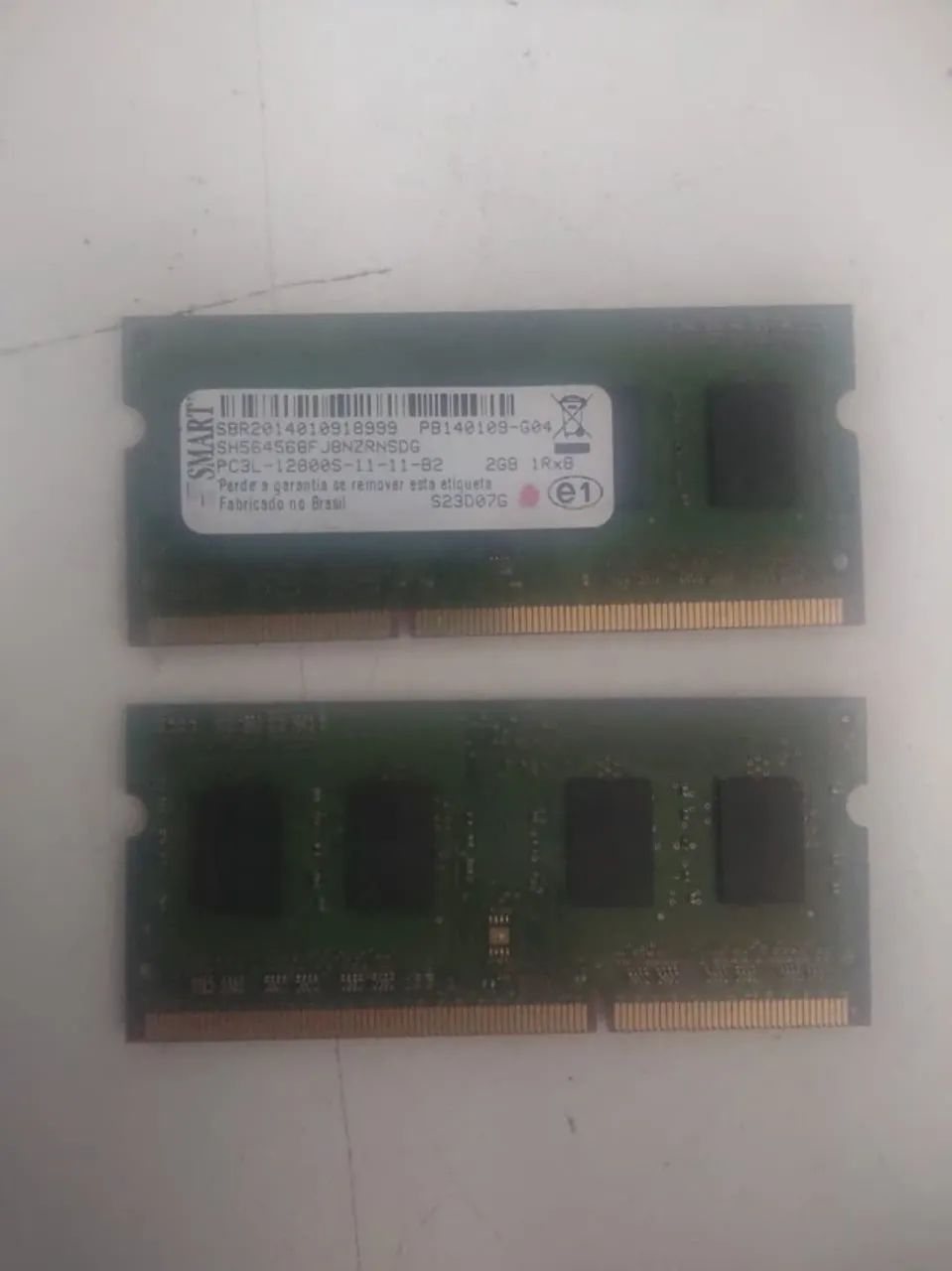 Lote com 2 Memórias Notebook DDR3L 2GB - Foto 2