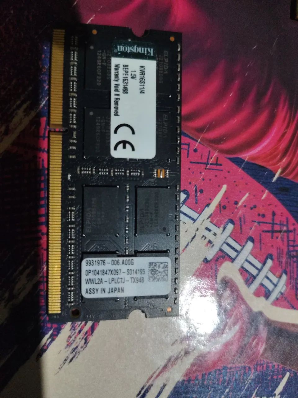 Memória Kingston 4GB DDR3 Notebook