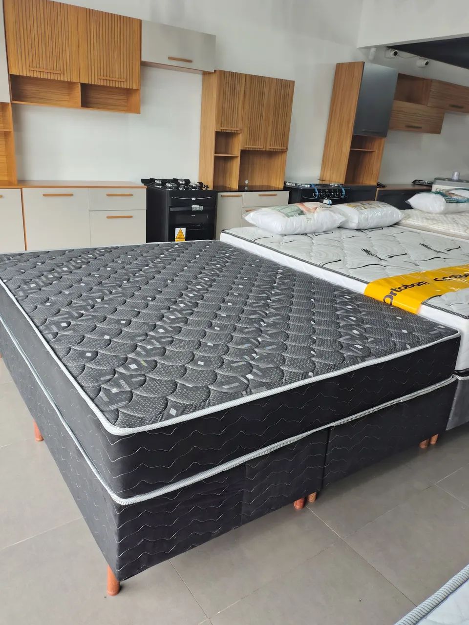 CAMA BOX QUEEN MOLAS ENSACADAS DISPONÍVEL À PRONTA-ENTREGA 