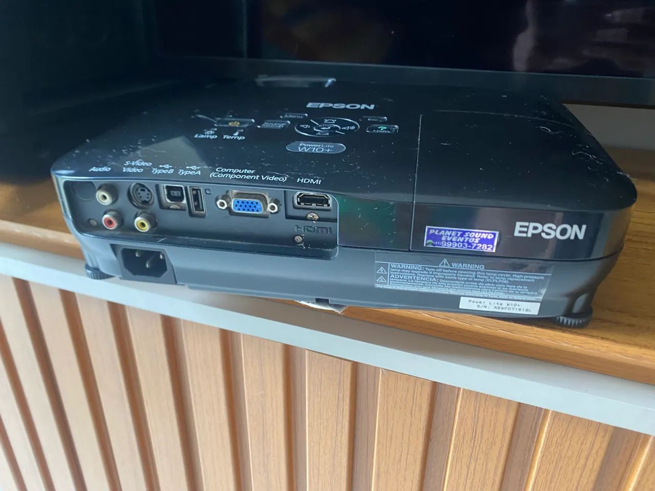 Projetor Epson PowerLite W10+ usado