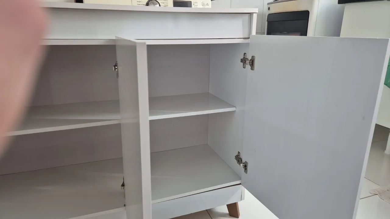 Balcão Branco 3 portas usado Excelente  - Foto 3