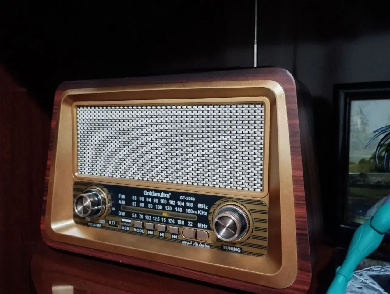 Rádio retro bluetooth am/FM/card/pendrive - Foto 3
