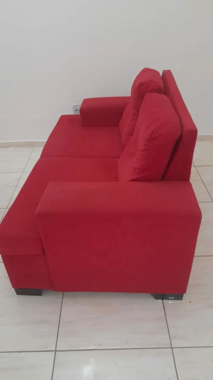 Conjunto de Sofá novo vermelho 2 e 3 lugares