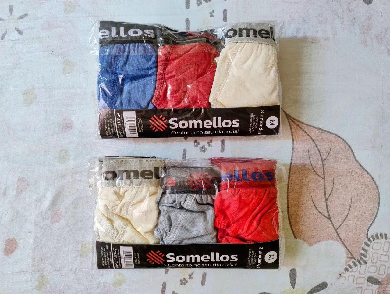 Kit 6 Cuecas Slip Algodão Somellos M<br> - Foto 2