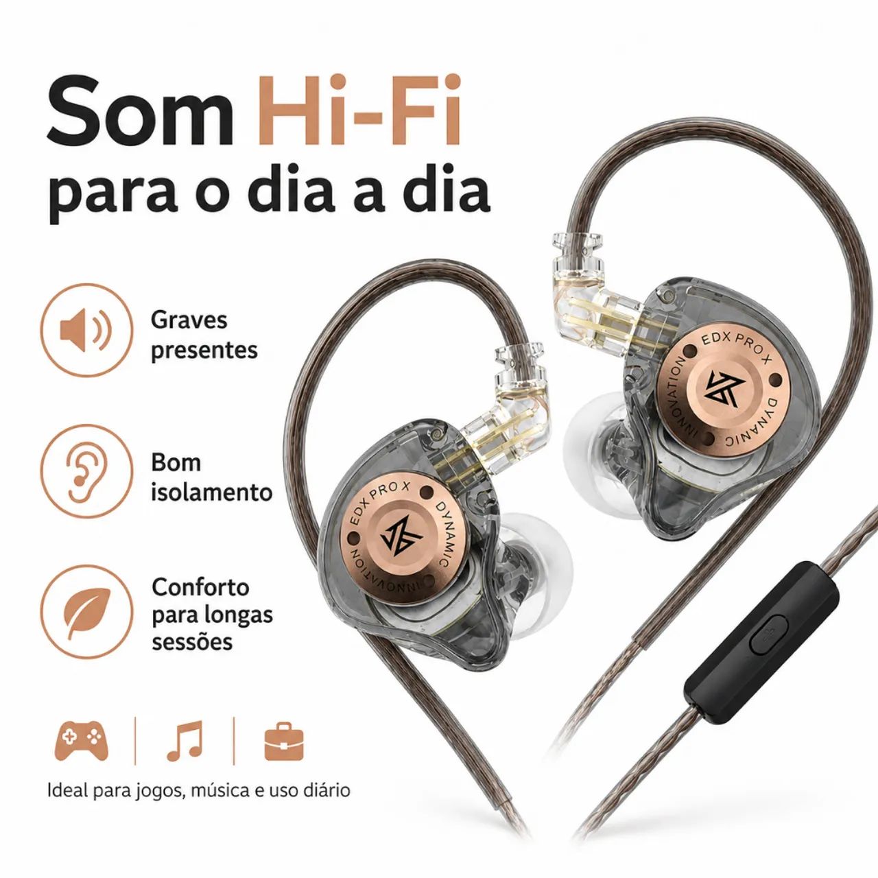 Fone KZ EDX Pro X - Microfone