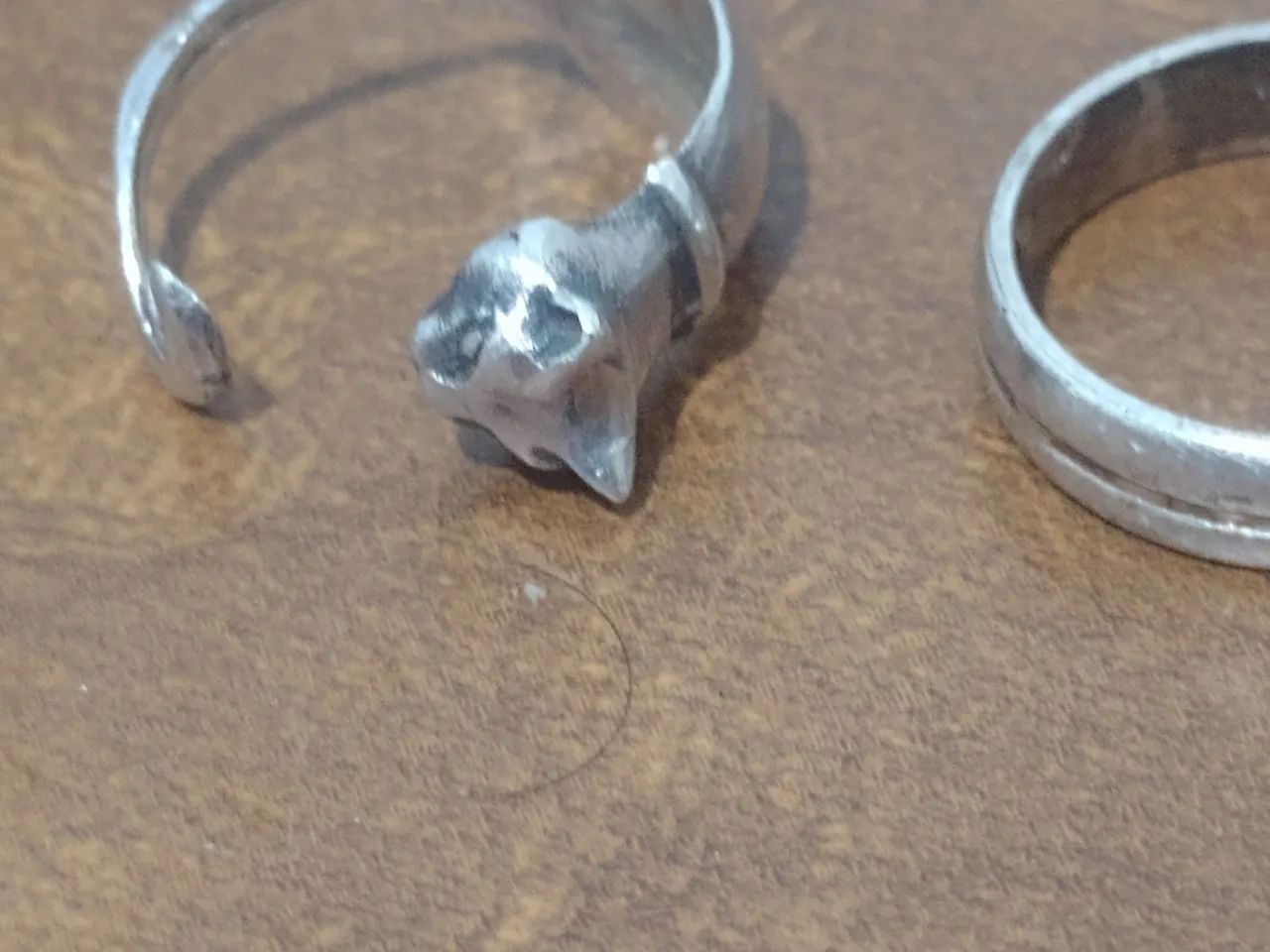 Conjunto de anéis prata de lei gatinho bali - Foto 3