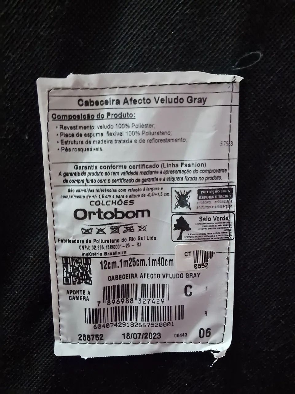 Cabeceira Ortobom Afceto Veludo - Foto 2
