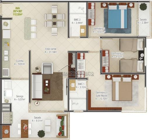 Apartamento à venda com 3 dormitórios em Campeche, Florianópolis cod:766 - Foto 8