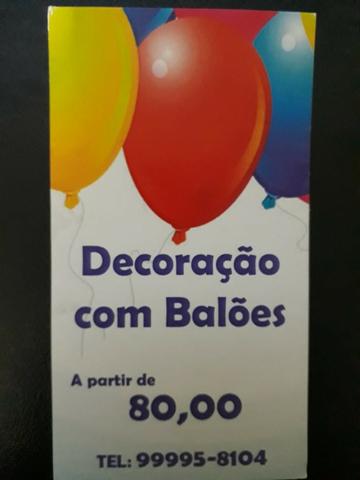 Decoração com balões