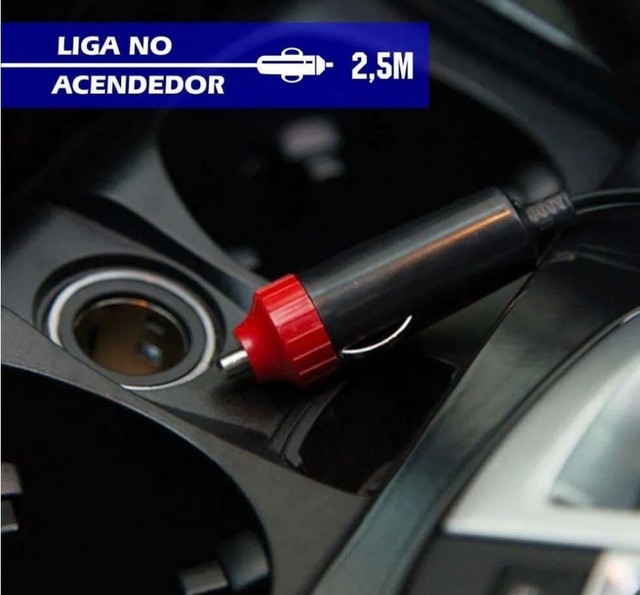 COMPRESSOR DE AR CARRO MOTO MULTIUSO  - Foto 5