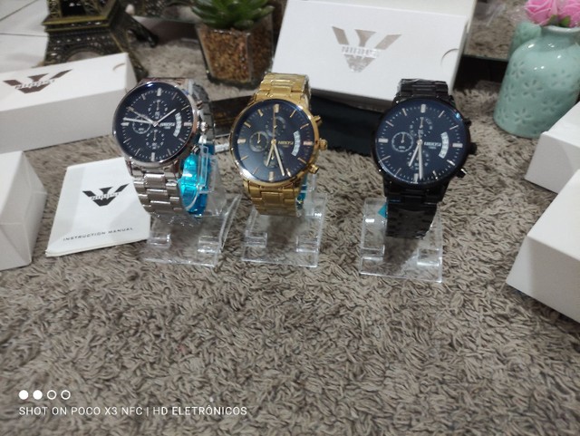Reposição: Relógio sport nibosi original luxo ,o mais vendido a prova de água,top - Foto 2