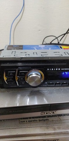 Vendo ou troco Rádio automotivo vizion car MP3 1782BT novo 