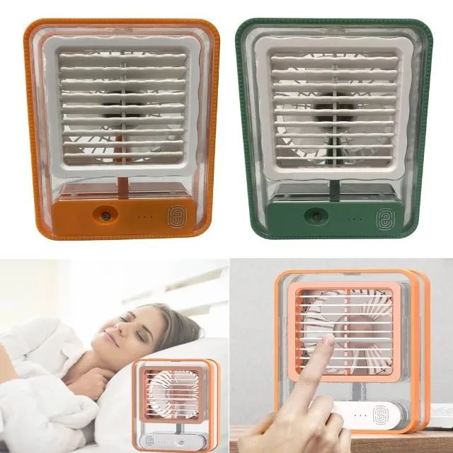 Mini Climatizador Umidificador Mesa Ar Ventilador Portátil Usb - Foto 3