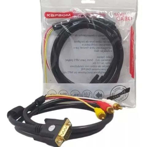 Cabo Adaptador Vga Para Rca/av Full Hd 1,5m Arduino Automação COD-CP726   - Foto 2