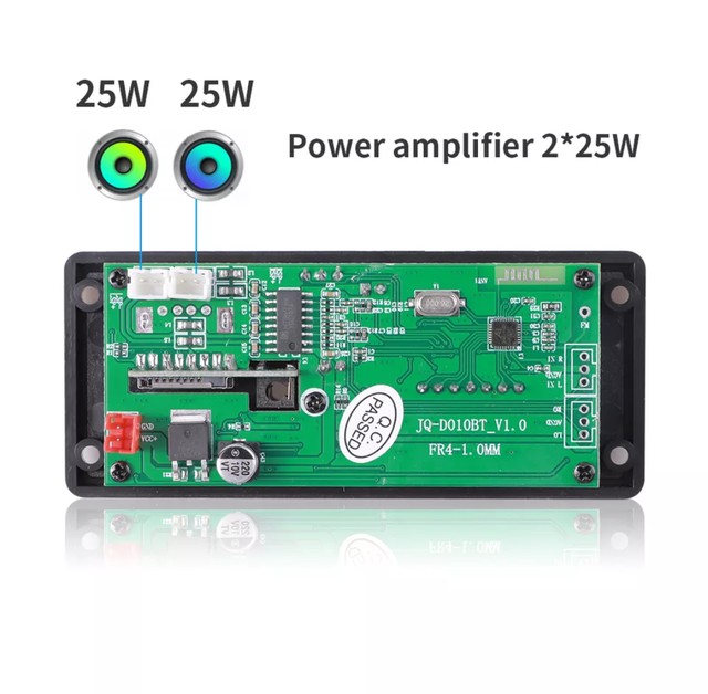 Decodificador/Amplificado 50w 2x25w bluetooth,Aux,card,USB,rádio 7v a 15v Gravação  - Foto 5