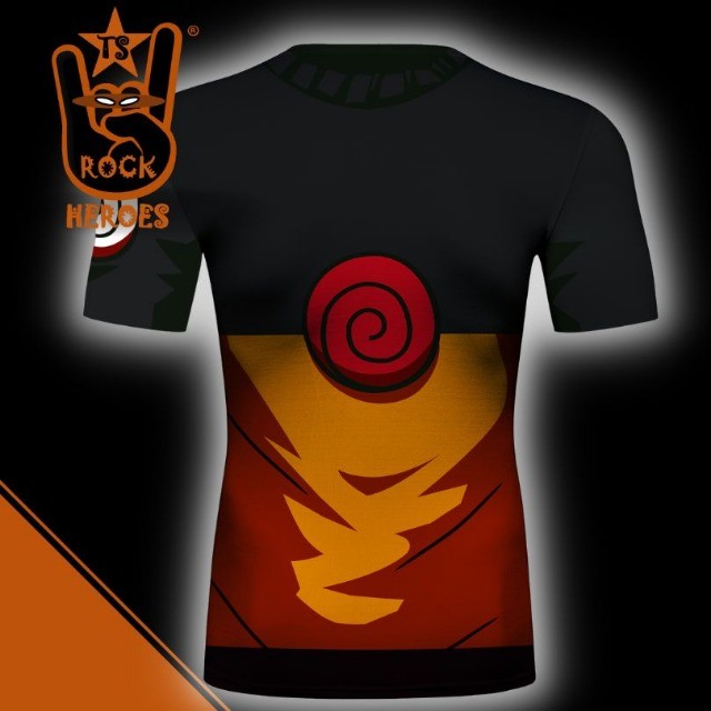 Camisa de Compressão Naruto Shippuden Rashguard Elastano Manga Curta - Foto 4