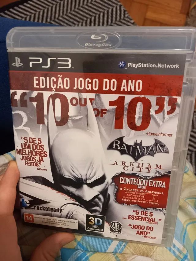 JOGO PARA PLAYSTATION 3 PS3 BATMAN ARKHAM CITY EDIÇÃO JOGO DO ANO ORIGINAL  PERFEITO ESTADO - Videogames - Botafogo, Rio de Janeiro 1222131596