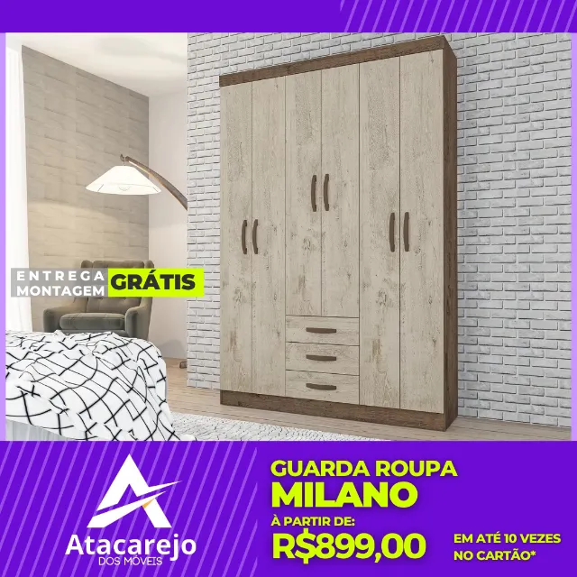 Guarda Roupa Casal Entrega e Montagem Gratis