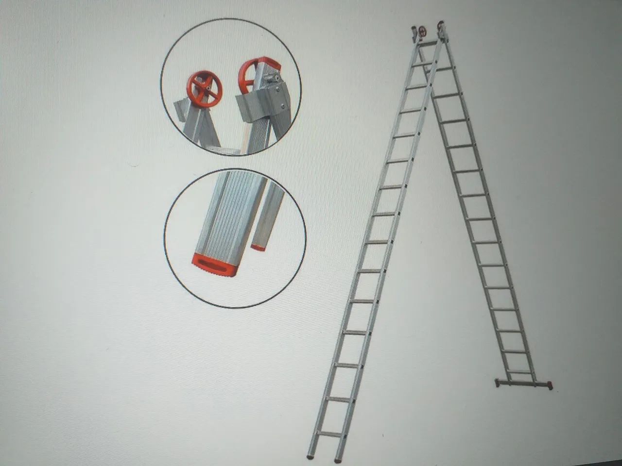 Escada de Alumínio com Rodas 14x2 - Foto 4