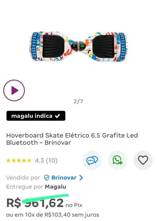Hover board (pouco uso) - Foto 5